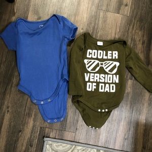 Two infant onesies. Size 6-12m